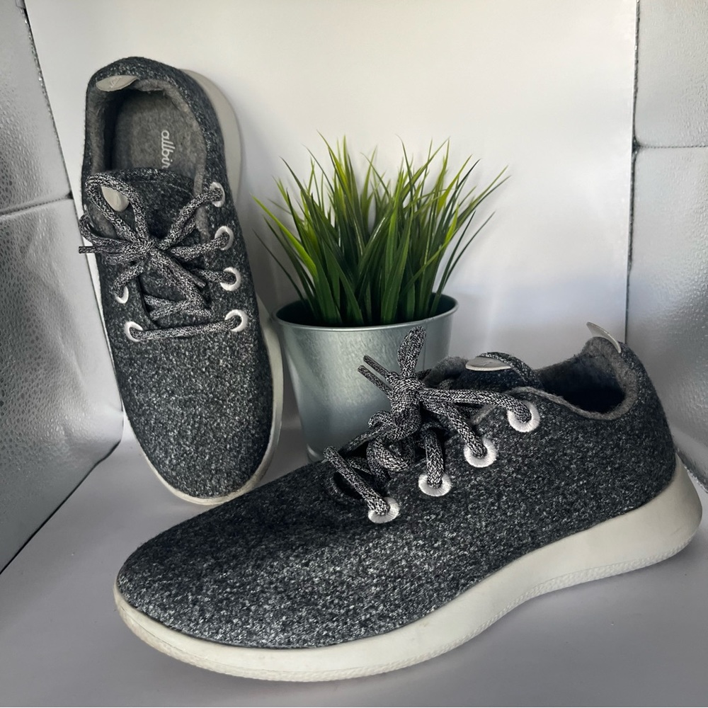 Allbirds Women’s Wool Runners Classic Sneakers Gray Size 9‎